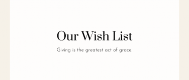 Wish List of In-Kind Donations